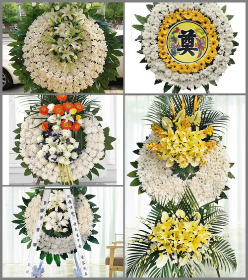 湖北荆州市江陵县资市镇花章村花圈速递